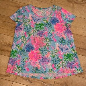 Lilly Pulitzer, v-neck, light blue, size XL